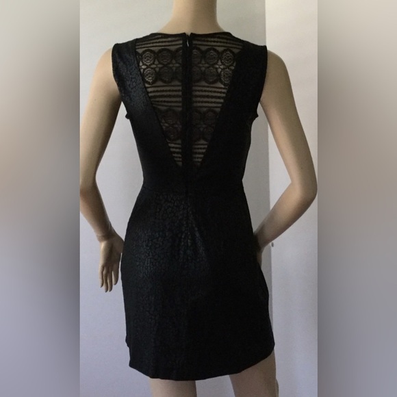 RACHEL Rachel Roy Black Lace Sheath Cocktail Dress 0 - Picture 3 of 16